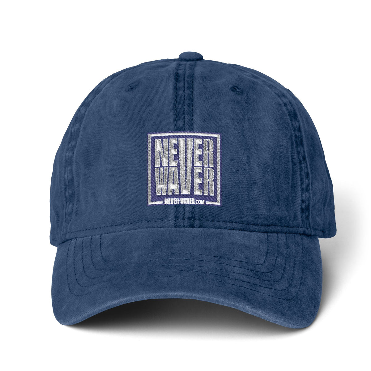 Never Waver  Women's Pigment-Dyed Cap with Fashion Undervisor (Embroidery)
