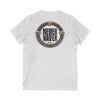 Never Waver Beer Is cheaper Than Therapy Unisex V-Neck Tee - Motivational Graphic Shirt