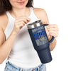 Dallas Fans Never Waver W-Leopard Football Insulated Travel Mug, 40oz