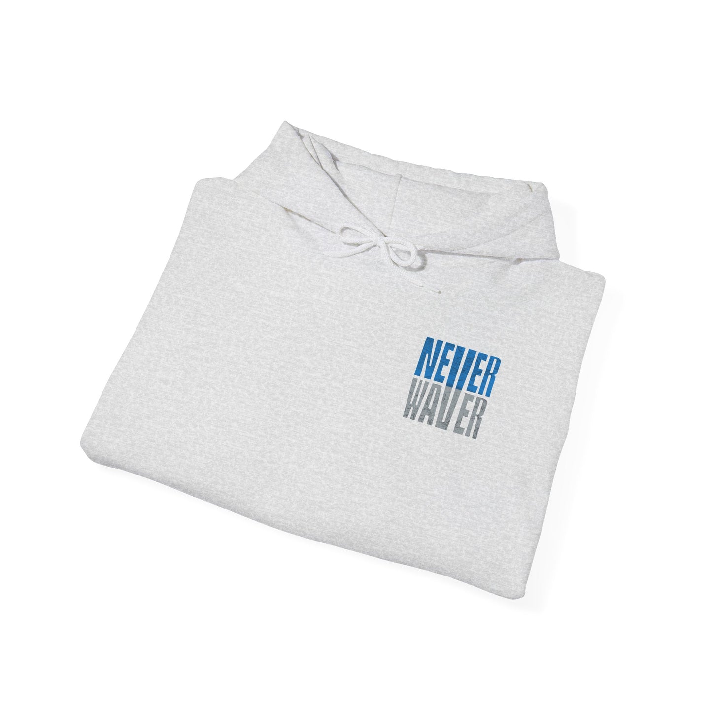 "Detroit Fans NEVER WAVER w Leopard Football" Inspirational Wear Unisex Heavy Blend™ Hooded Sweatshirt