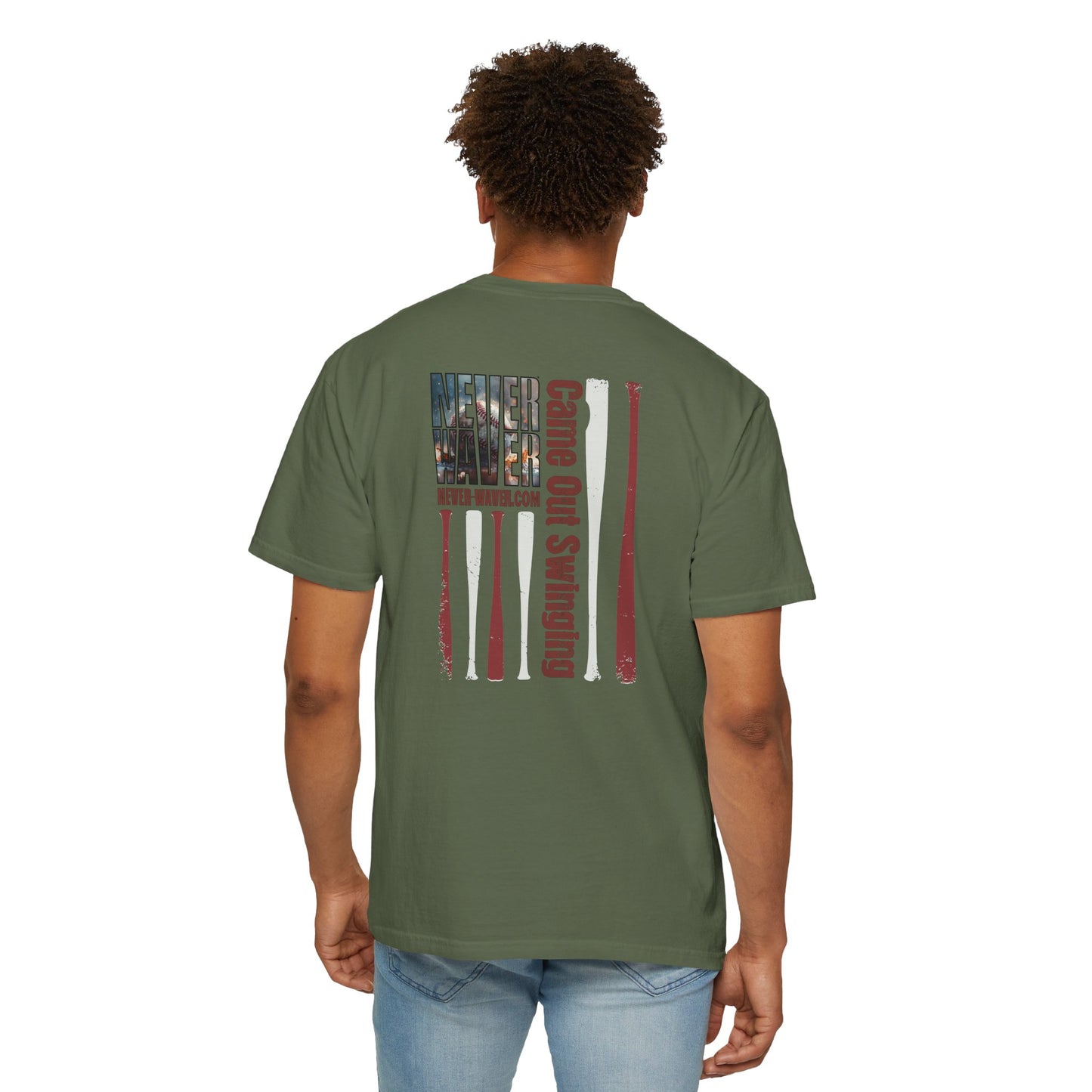 Never Waver T-Shirt — "Came Out Swinging" Graphic Tee