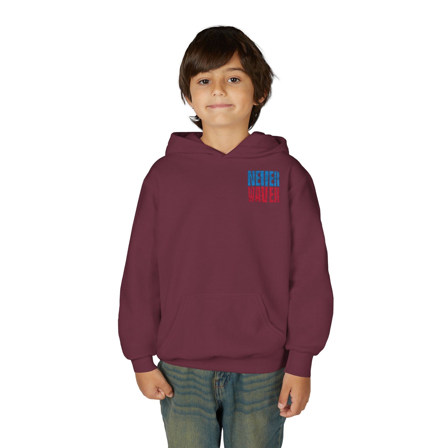 Tennessee Fans Never Waver Youth Heavy Blend Hooded Sweatshirt
