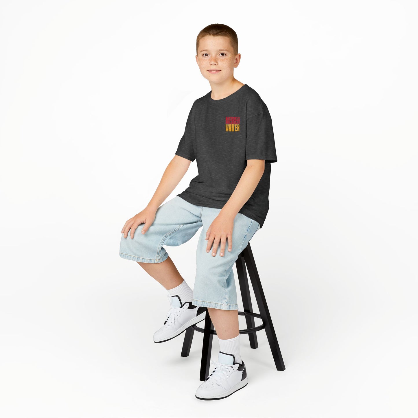 Kansas Fans Never Waver Kids Heavy Cotton™ Tee