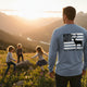 Never Waver Best Buckin' Dad Ever Design Unisex Long Sleeve Pocket T-Shirt - by Printify