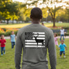 Never Waver Best Buckin' Dad Ever Design Unisex Long Sleeve Pocket T-Shirt -