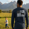 Never Waver Best Buckin' Dad Ever Design Unisex Long Sleeve Pocket T-Shirt -