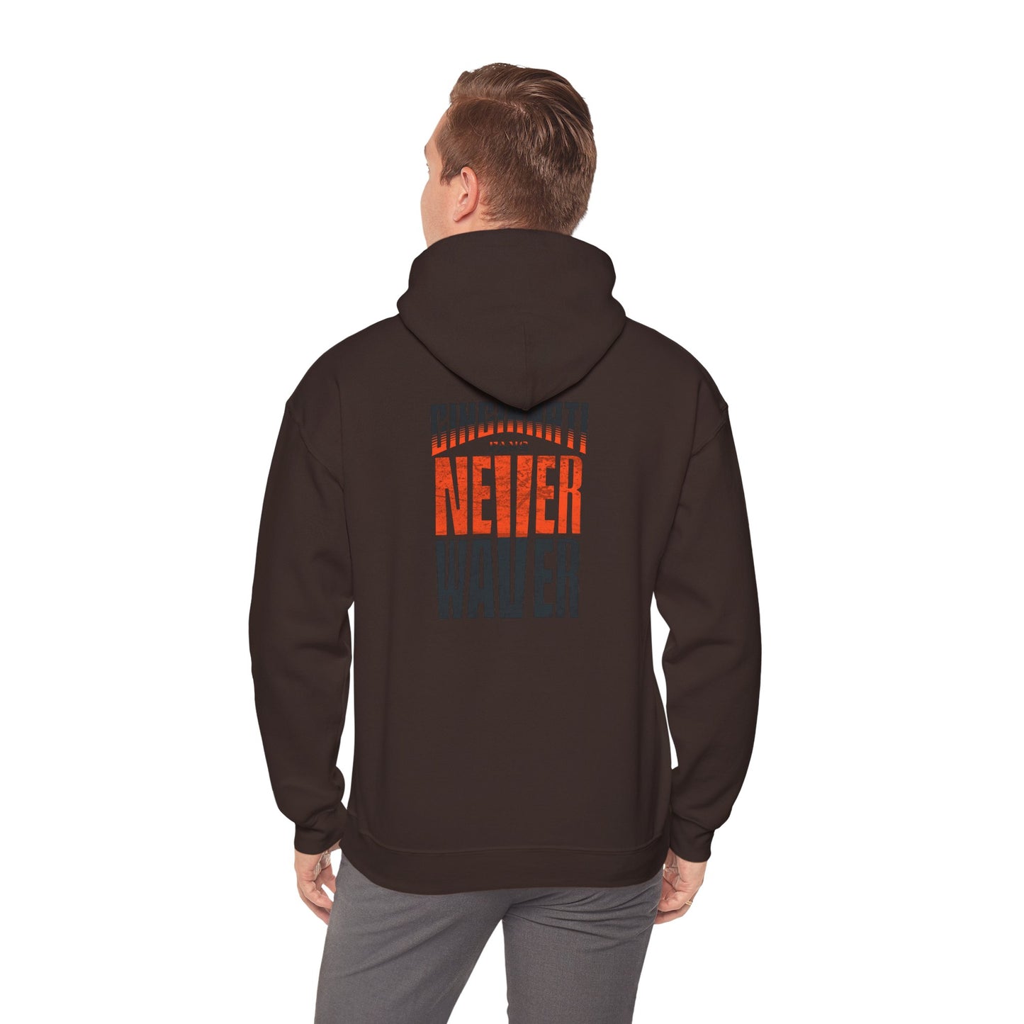 Cincinnati Fans Never Waver Hoodie - Unisex Heavy Blend Sweatshirt