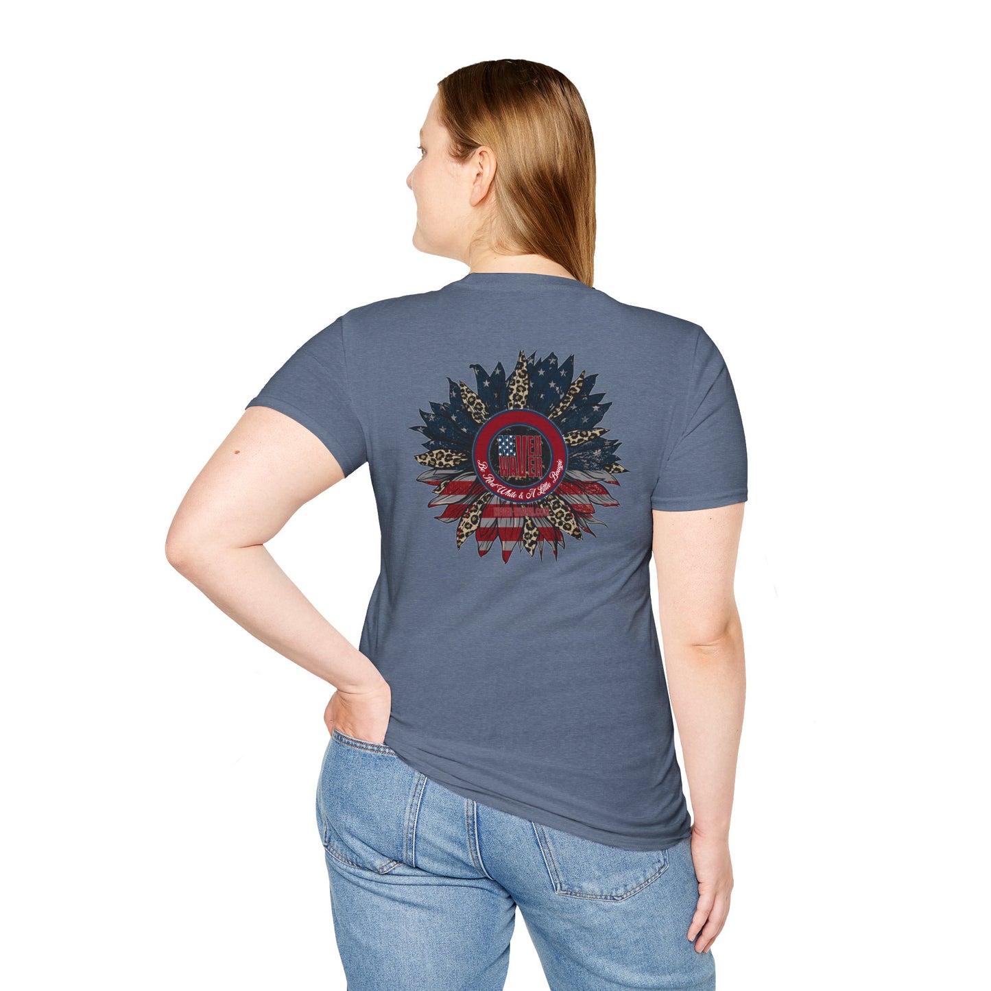 Never Waver Be Red White and A Little Bougie Unisex Soft style T-Shirt