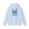 "Detroit Fans NEVER WAVER w Leopard Football" Inspirational Wear Unisex Heavy Blend™ Hooded Sweatshirt