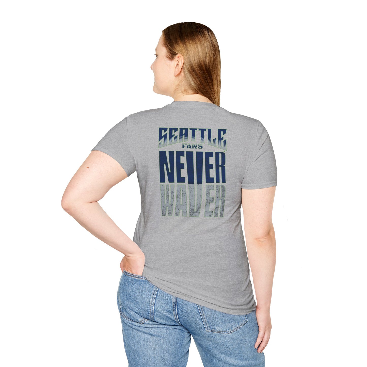 Seattle Fans Never Waver Unisex Softstyle T-Shirt