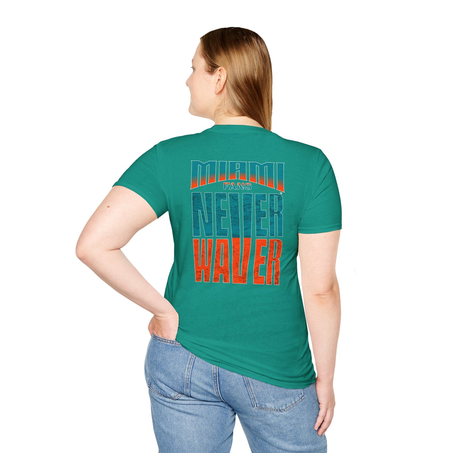 Miami Fans Never Waver Unisex Softstyle T-Shirt