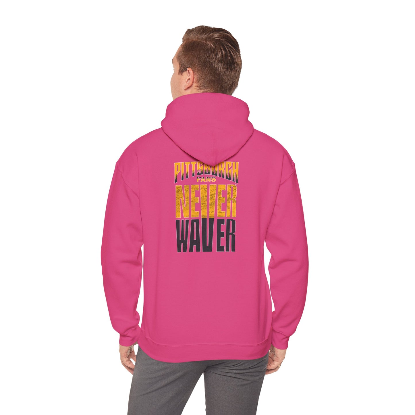 Pittsburgh Fans Never Waver Unisex Heavy Blend™ Hooded Sweatshirt