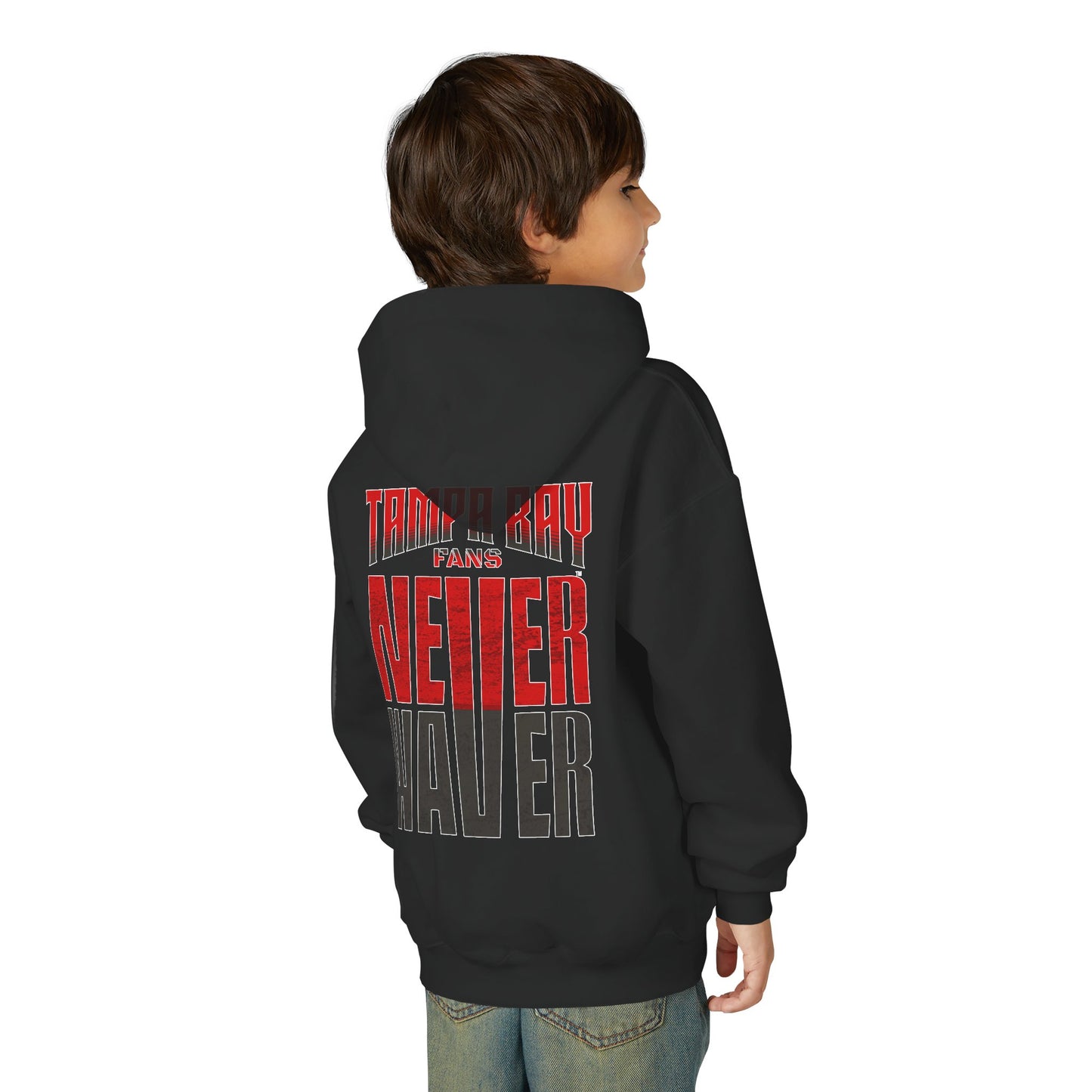 Tampa Bay Fans Never Waver Youth Heavy Blend Hoodie - Sweatshirt
