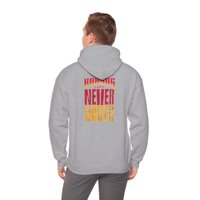 Kansas Fans Never Waver Unisex Heavy Blend™ Hooded Sweatshirt