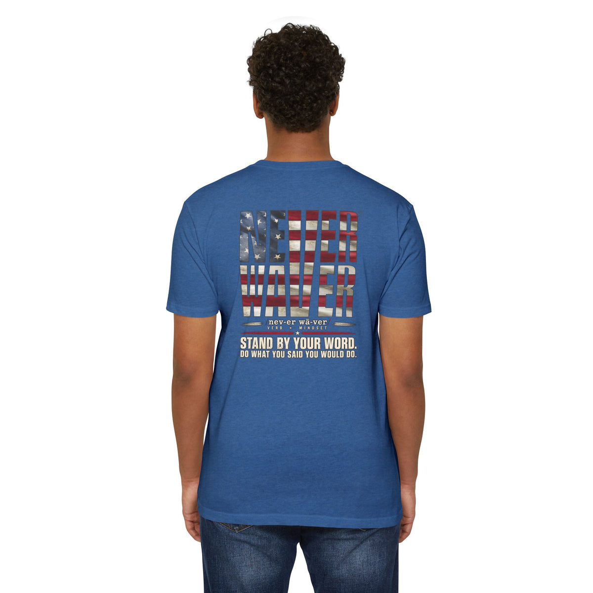 Never Waver Definition Men’s Crew T-Shirt by Printify