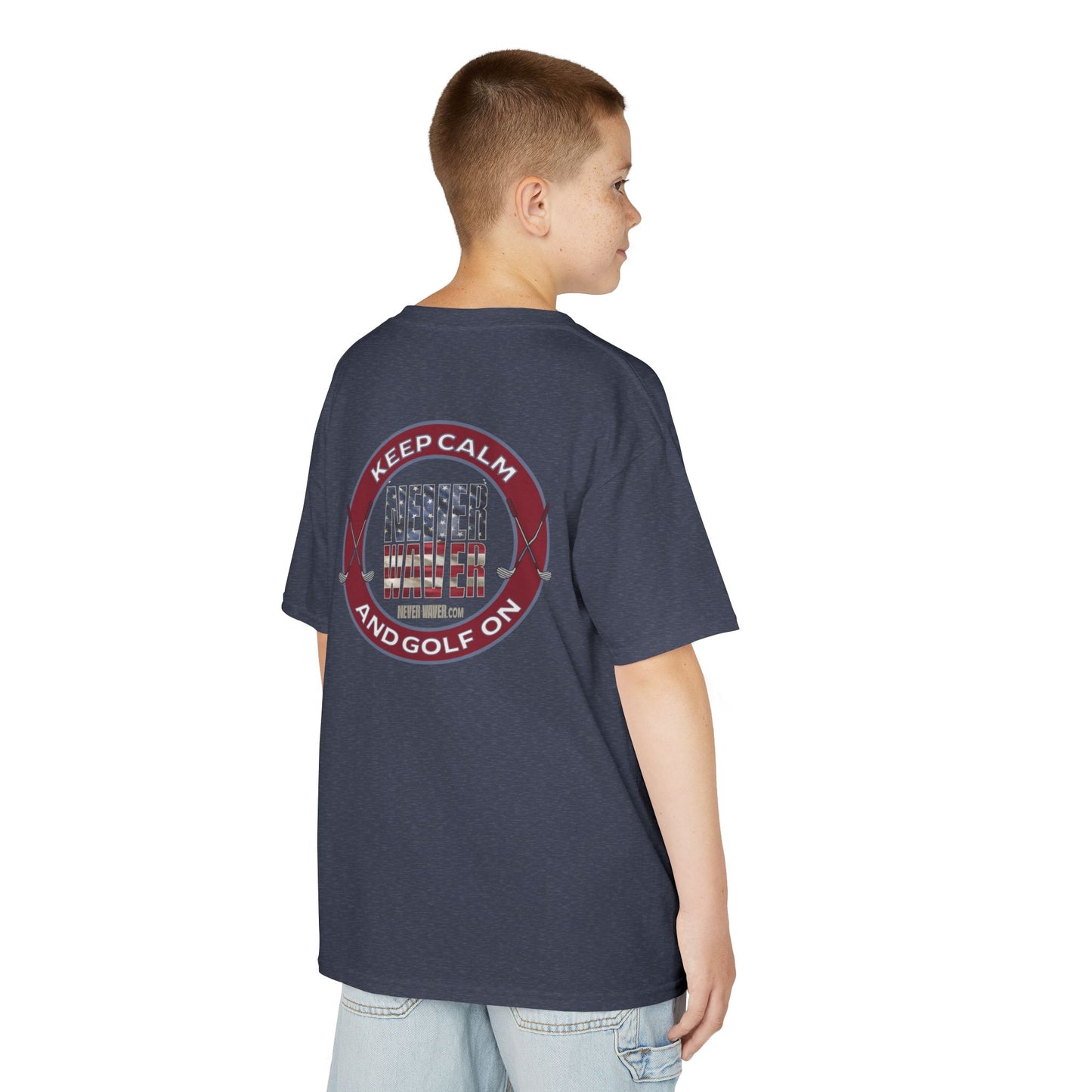 Keep Calm Never Waver and Golf On Kids Golf Tee