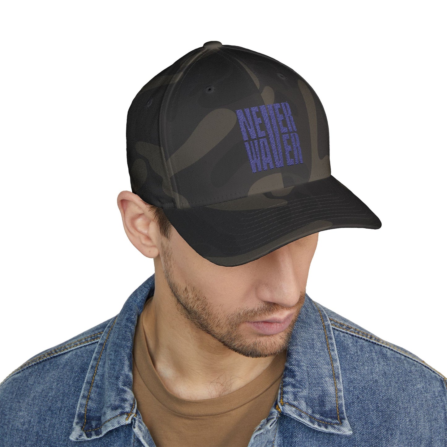 Never Waver Embroidered Cap - Motivational