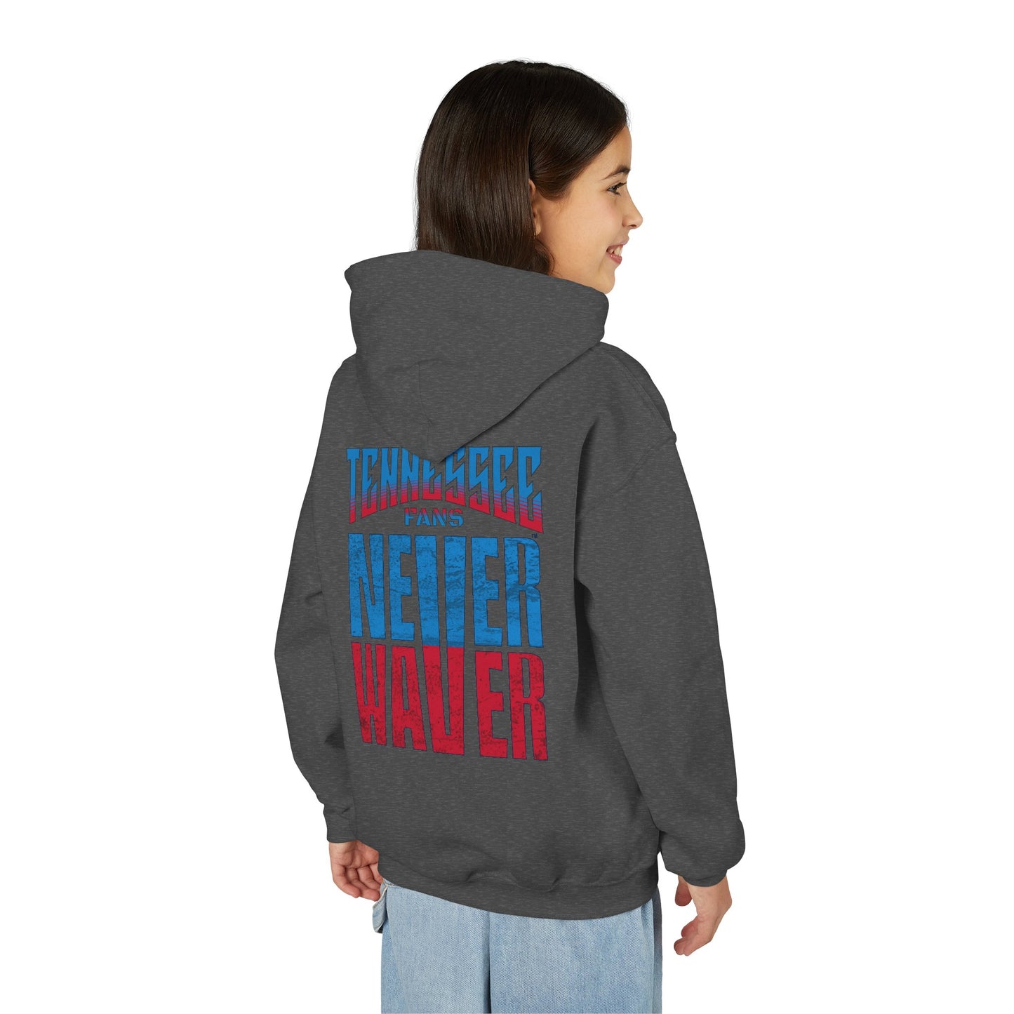 Tennessee Fans Never Waver Youth Heavy Blend Hooded Sweatshirt