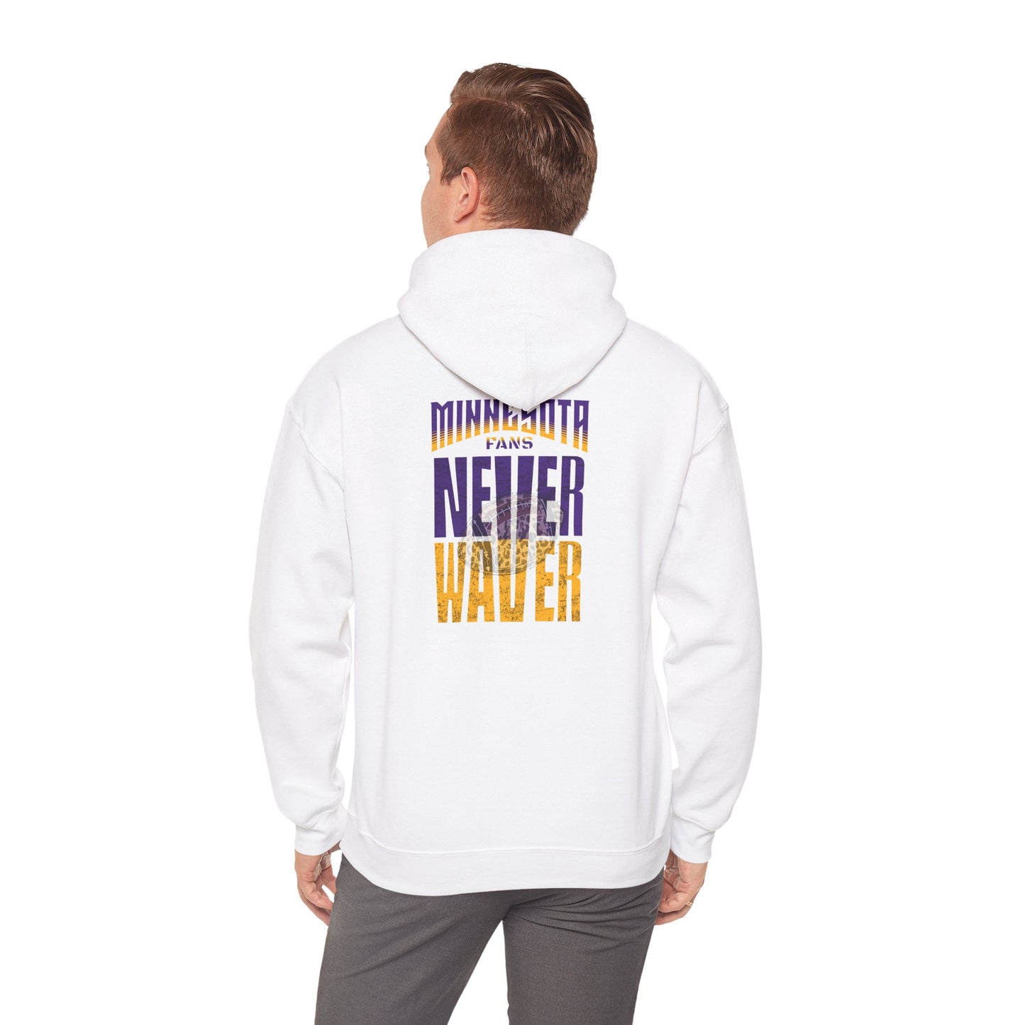 Minnesota Fans Never Waver w Leopard Football Unisex Heavy Blend™ Hoodie
