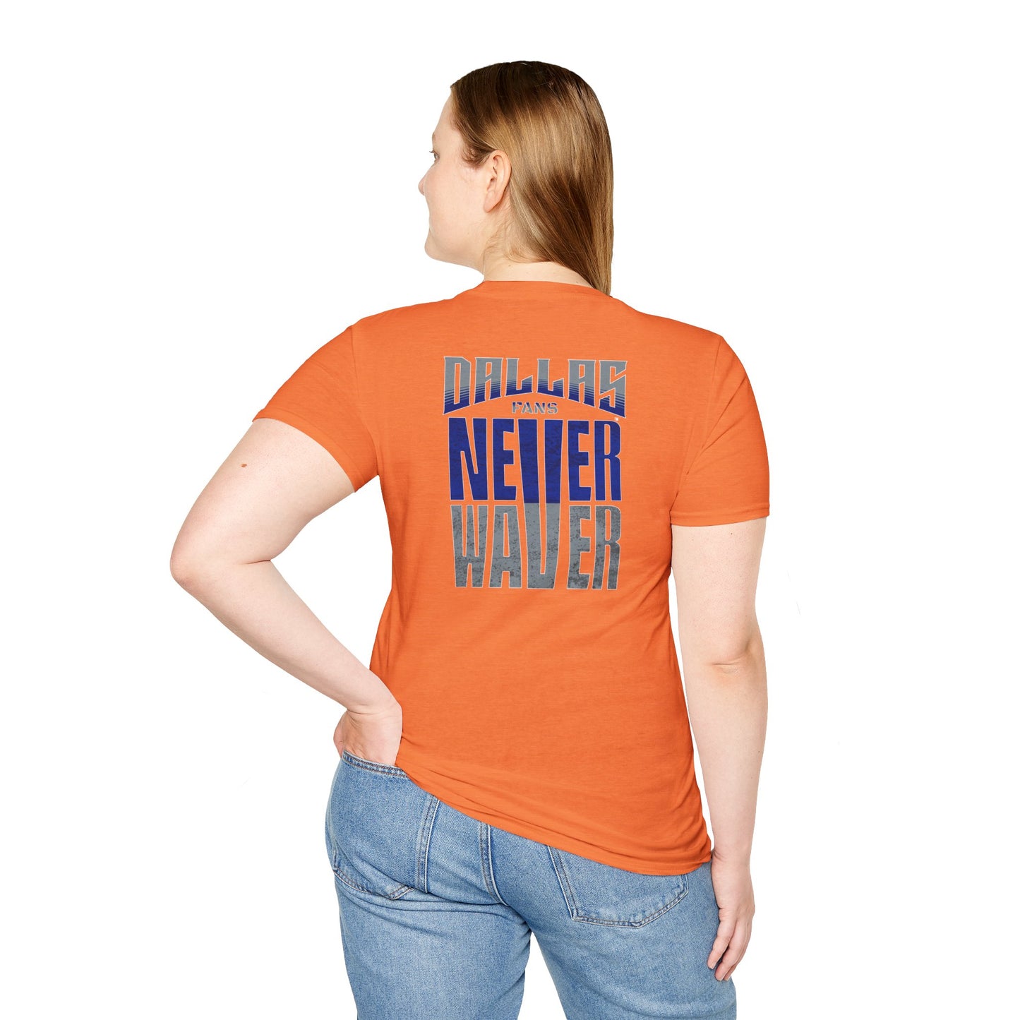 Dallas Fans Never Waver Unisex Softstyle T-Shirt