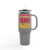Kansas Fans Never Waver W-Leopard Football Insulated Travel Mug, 40oz