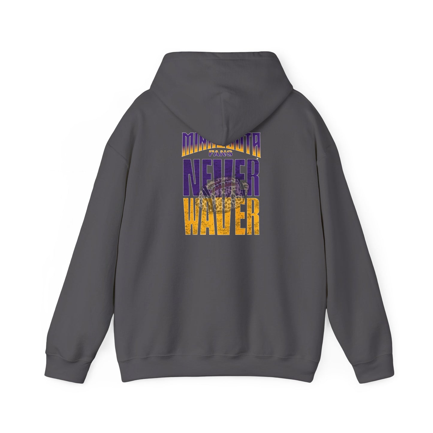 Minnesota Fans Never Waver w Leopard Football Unisex Heavy Blend™ Hoodie