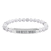 You Never Waver  Bracelet Engraved Natural Stone Beaded Bracelet