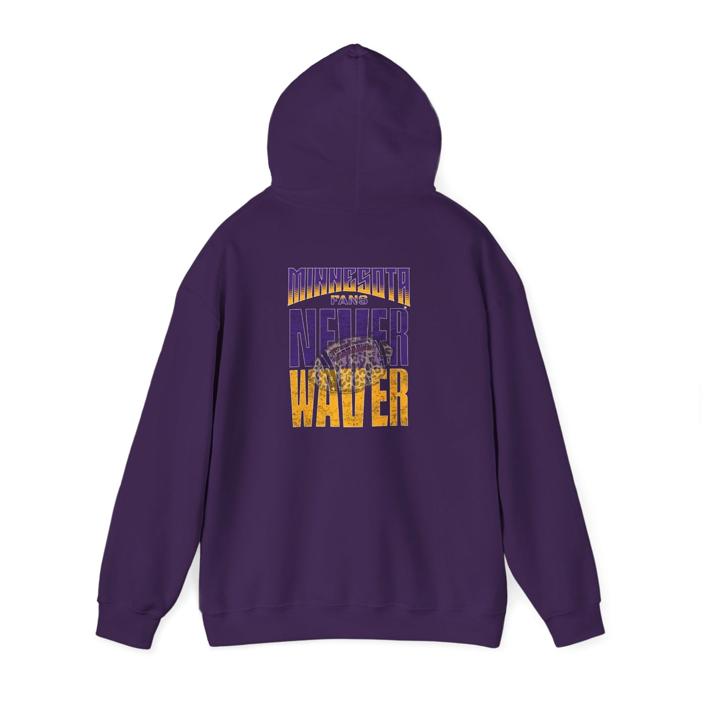Minnesota Fans Never Waver w Leopard Football Unisex Heavy Blend™ Hoodie