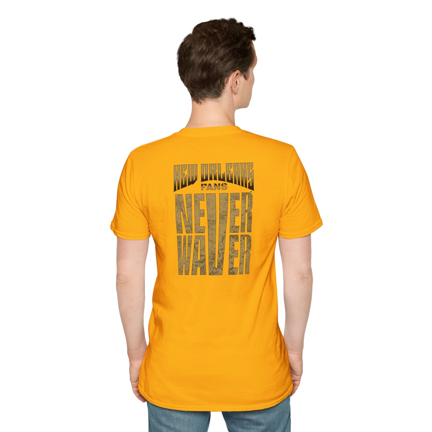 New Orleans Fans Never Waver Unisex Softstyle T-Shirt