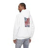 - 'Never Waver USA' Patriotic Unisex Hooded Sweatshirt