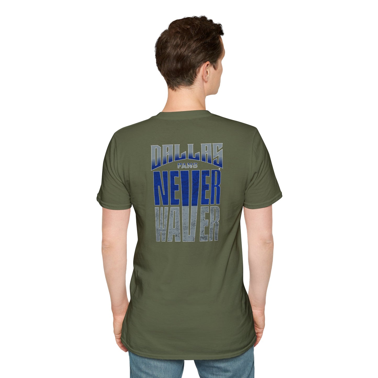 Dallas Fans Never Waver Unisex Softstyle T-Shirt