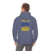 Unisex Heavy Blend™ Hooded Sweatshirt - Los Angeles Fans  NEVER WAVER w Leopard Football | Cozy Streetwear for Every Day
