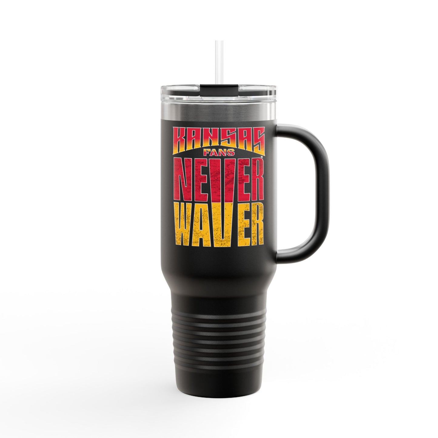 Kansas Fans Never Waver Insulated Travel Mug, 40oz