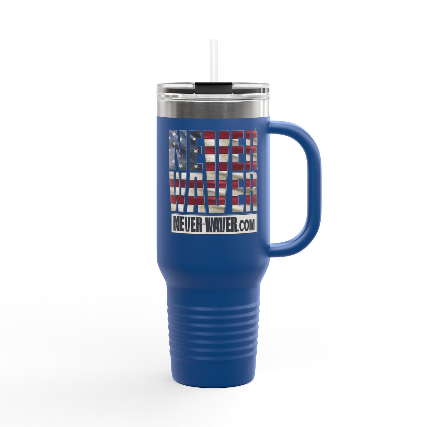 Insulated Travel Mug - Never Waver & Website Dr Gray - 40oz Sporty Drinkware