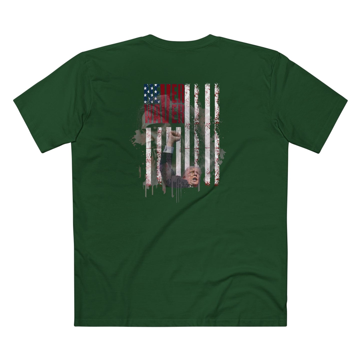 Never Waver Jesus Protecting America And Trump Men's Staple Tee