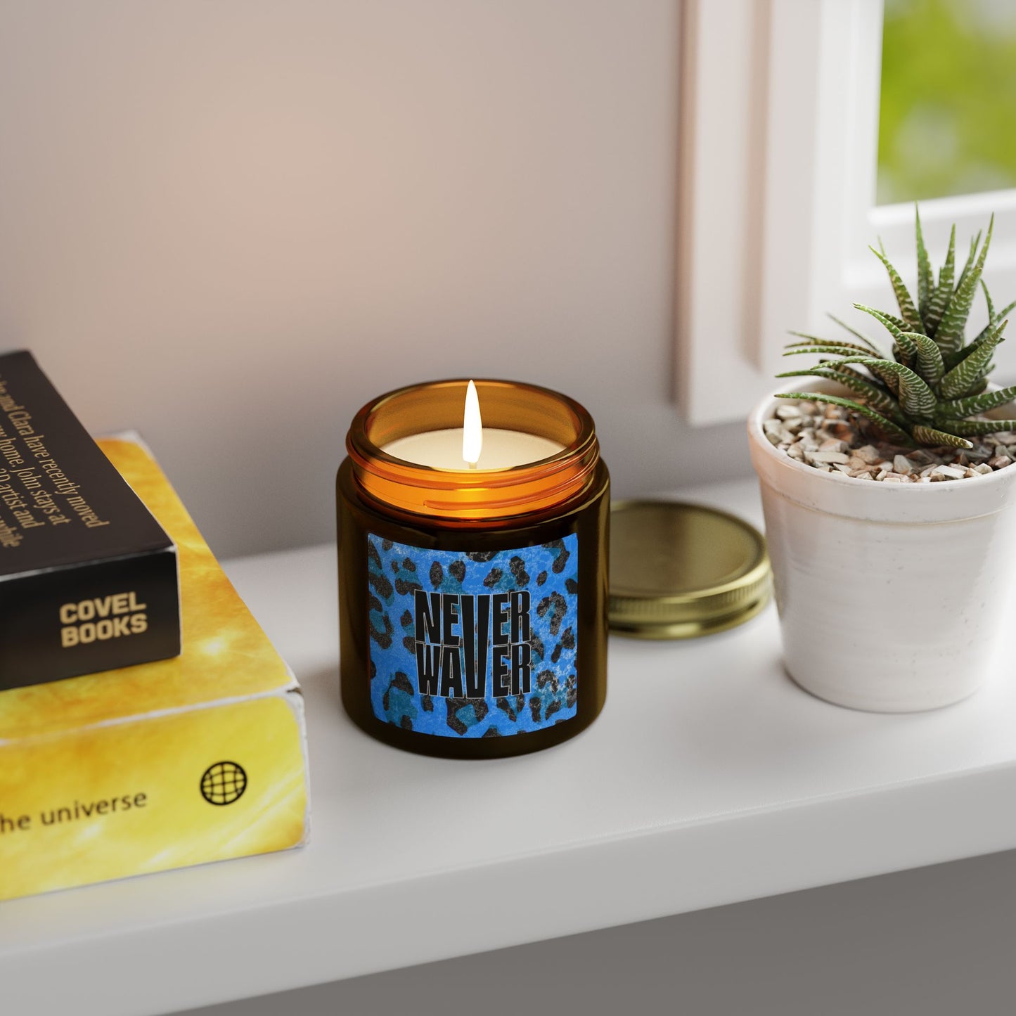 Never Waver Wild Vibes Scented Candles, Coconut Apricot Wax, Eco-Friendly Aromatherapy, Unique Home Decor, Gift for Her, Relaxation Gift