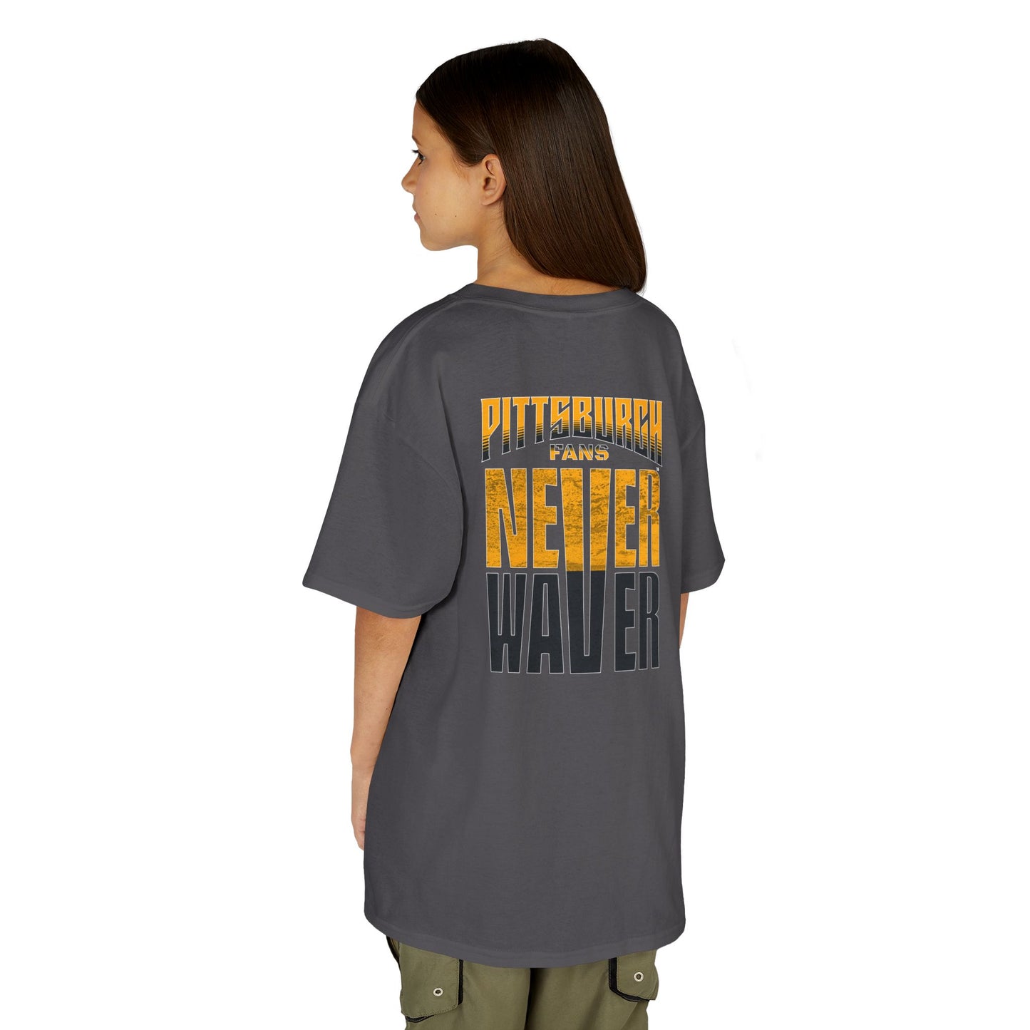 Pittsburgh Fans Never Waver Kids Heavy Cotton™ Tee
