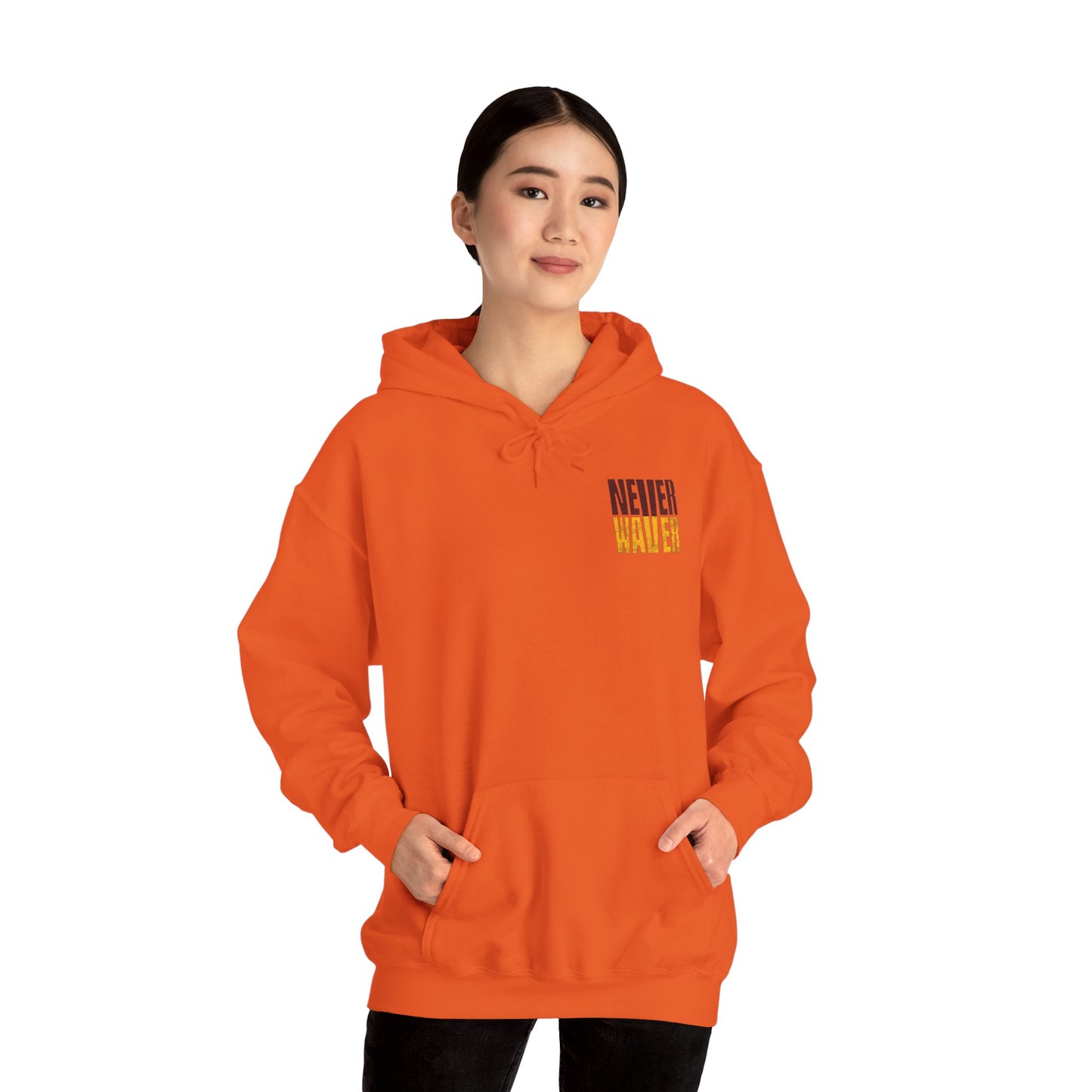 Unisex Heavy Blend™ Hooded Sweatshirt - Washington Fans Never Waver W Leopard Football- Perfect for Sports Fans