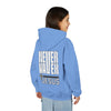 Youth Jesus Hoodie - "Never Waver” Jesus bold, eye-catching design that reflects a steadfast faith and confidence in Christ. " Sweatshirt for Young Jesus Lovers