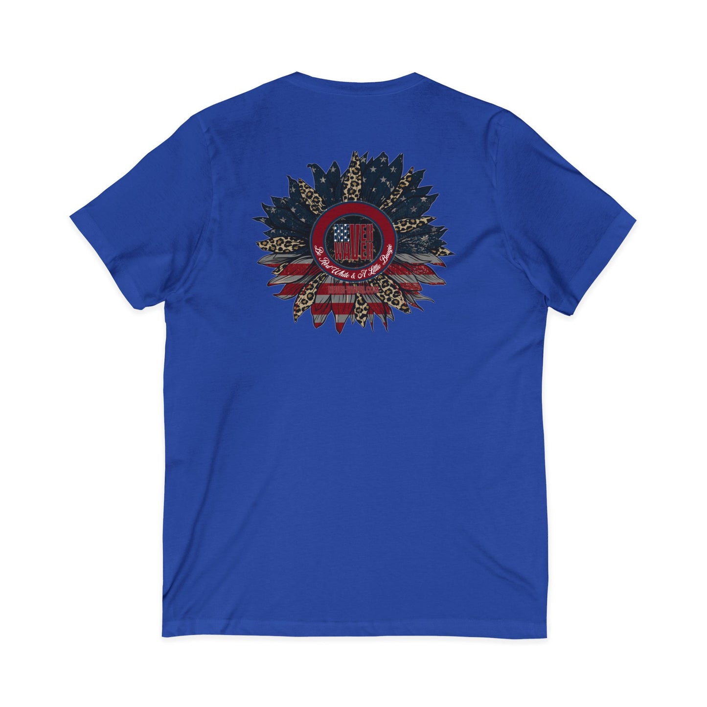 Never Waver Be Red White and A little Bougie T-Shirt Unisex V-Neck Tee