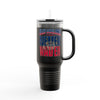 New England Fans Never Waver W-Leopard Football Insulated Travel Mug, 40oz