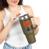 Cincinnati Fans Never Waver W-Leopard Football Insulated Travel Mug, 40oz