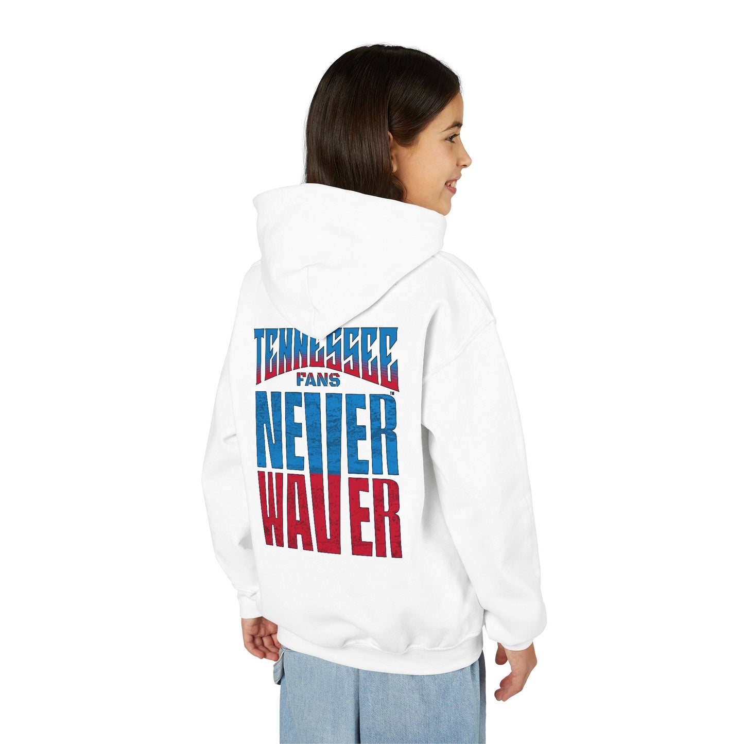 Tennessee Fans Never Waver Youth Heavy Blend Hooded Sweatshirt