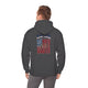 'New York Fans Never Waver W Leopard Football' American Pride Design Unisex Heavy Blend™ Hooded Sweatshirt by Printify