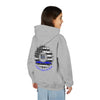 Never Waver Always Back The Blue  Vintage-Inspired Youth Hoodie with American Flag Design