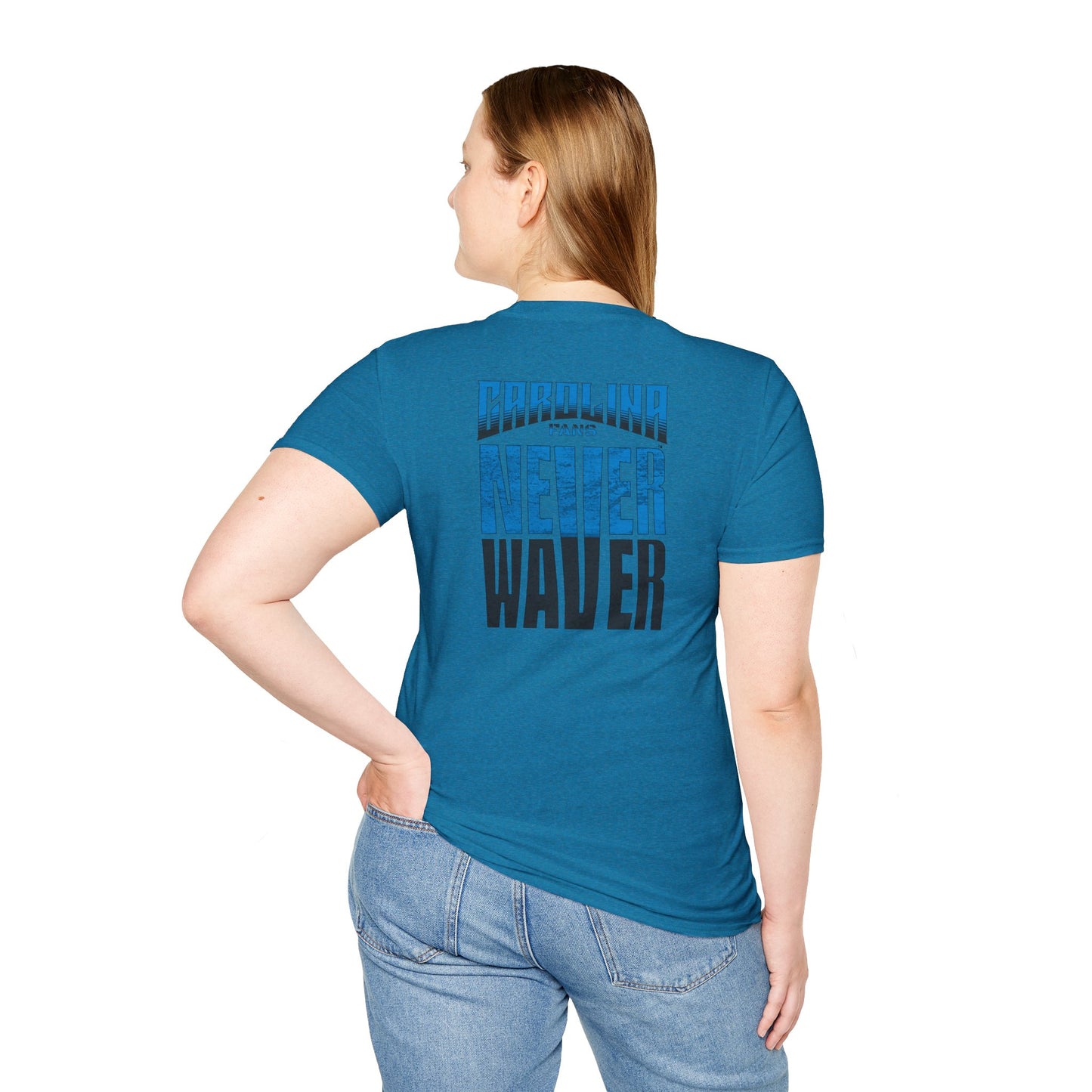 Carolina Fans Never Waver Unisex Softstyle T-Shirt