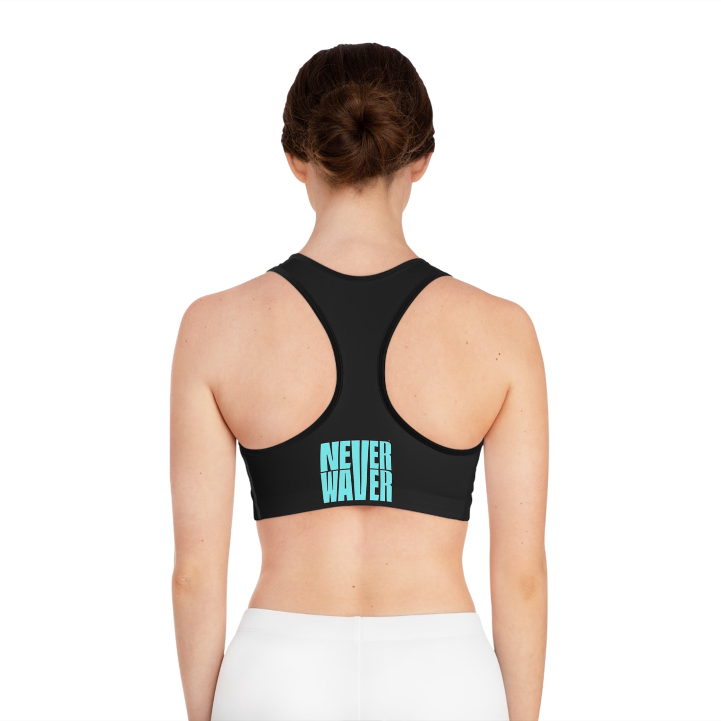 Never Waver Don't Wish For It Work For It Sports Bra (AOP)
