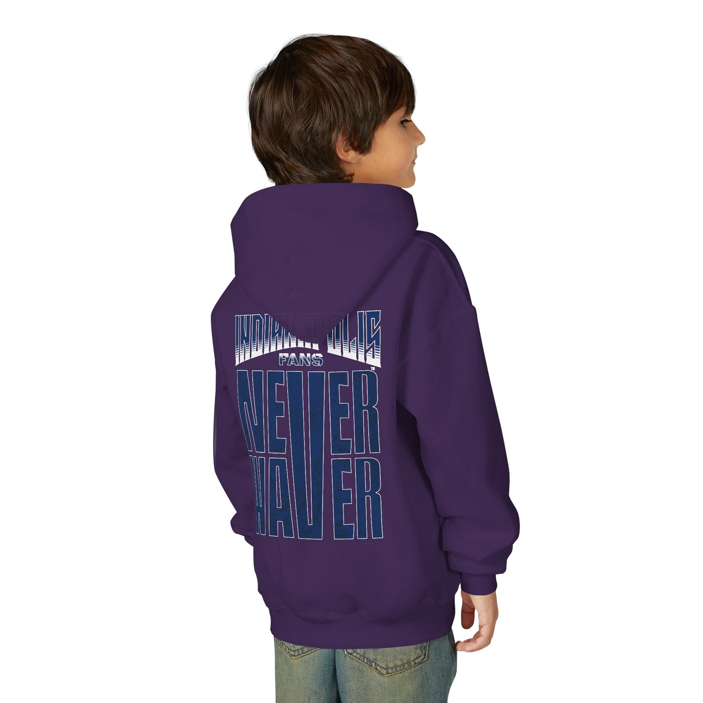 Indianapolis Fans Never Waver Youth Heavy Blend Hooded Sweatshirt