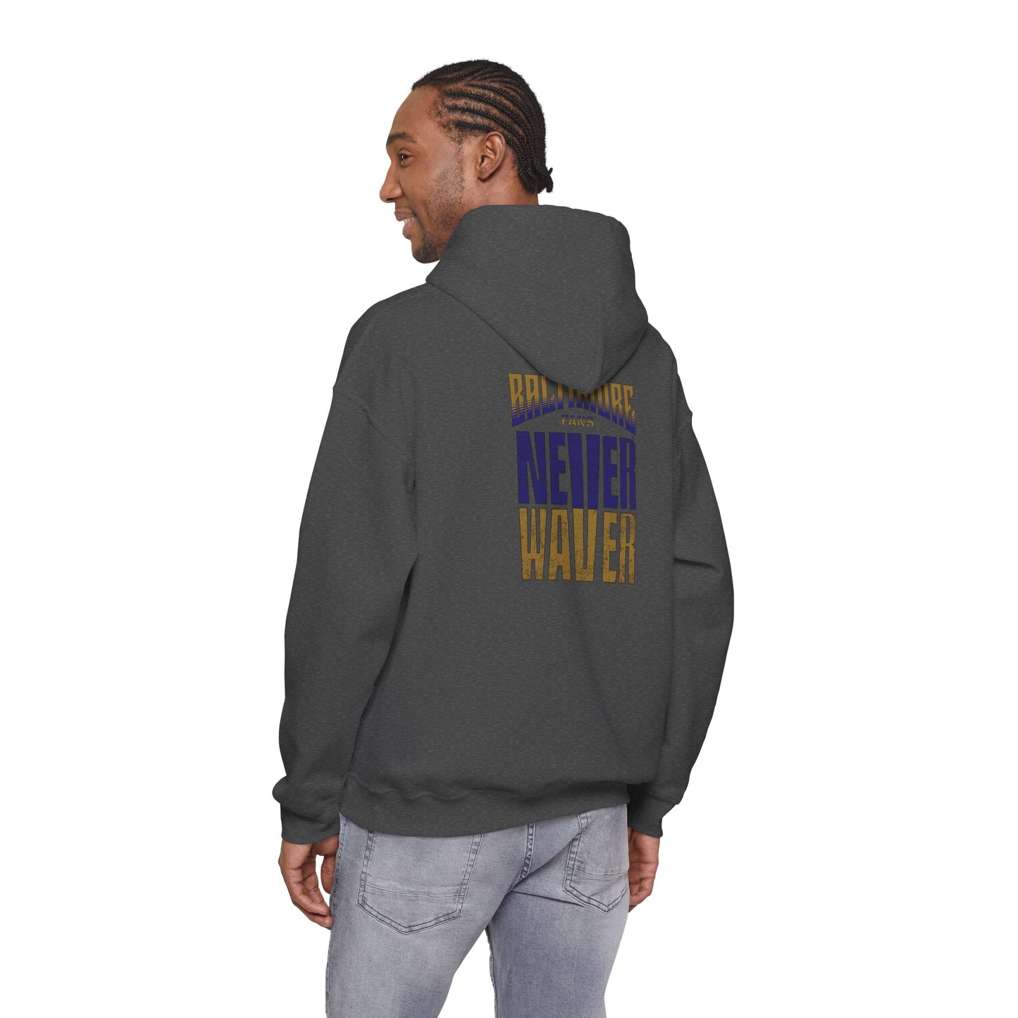 Baltimore Fans Never Waver Unisex Heavy Blend™ Hoodie, Sweatshirt