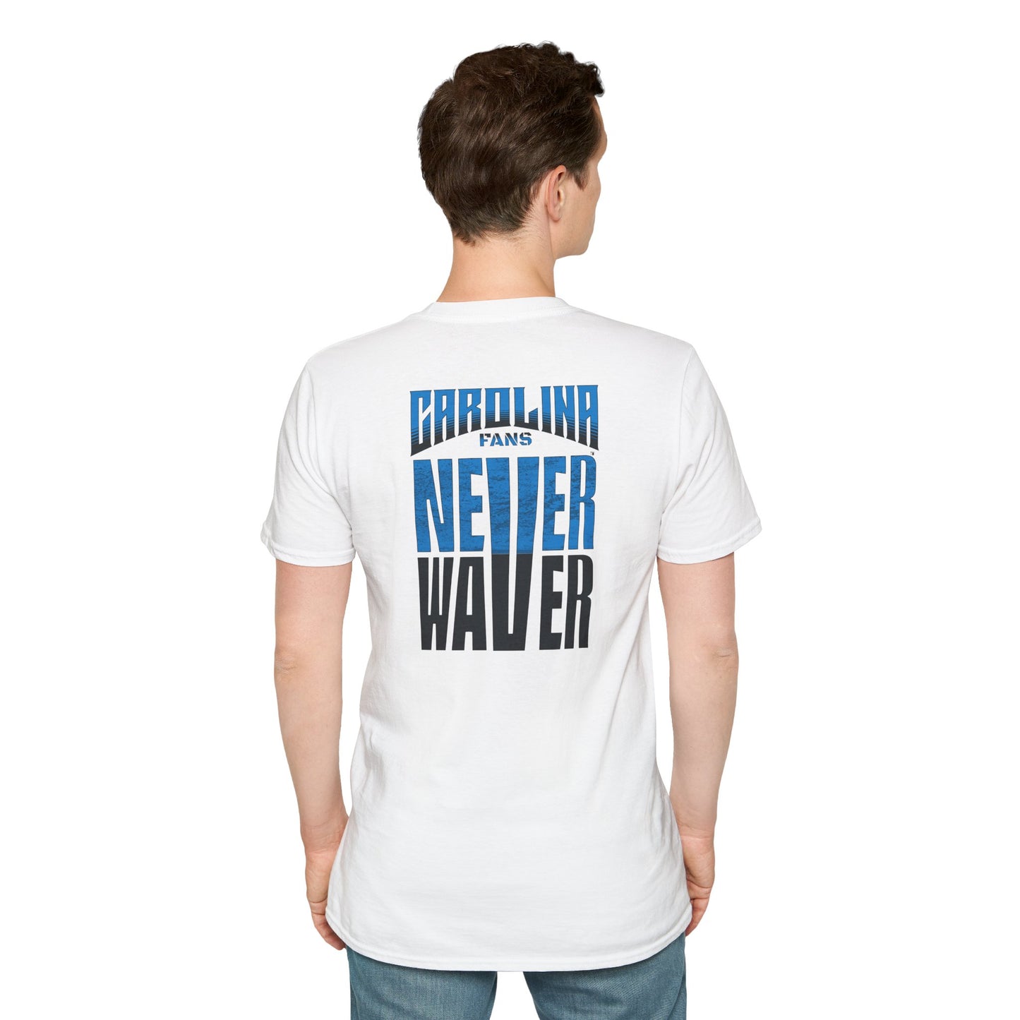 Carolina Fans Never Waver Unisex Softstyle T-Shirt